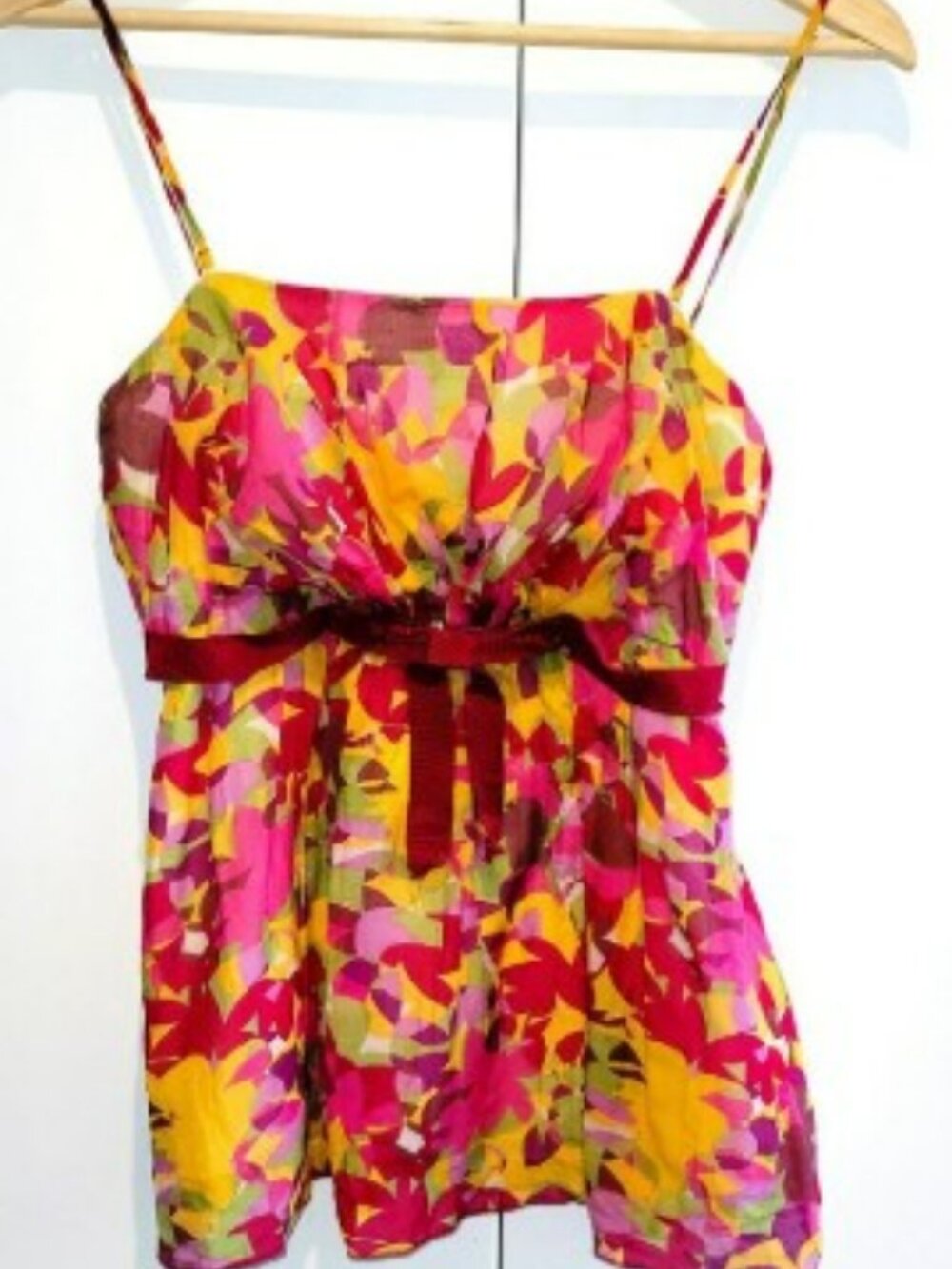 Rare Vintage Y2K Ana Sui for Anthropologie Cotton and Silk Tank Top Size 4 - Picture 8 of 9